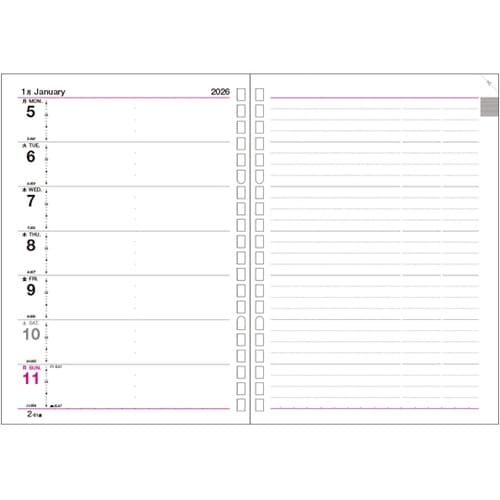 2026 ウィークダイアリー A5 D−