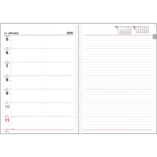 2026 日記リーフ ウィーク B5 2