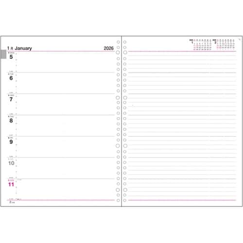 2026 ウィークダイアリー A4 D−