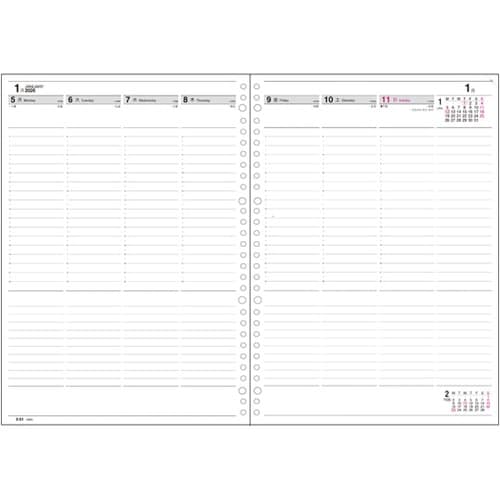 2026 ウィークダイアリー A4 D−