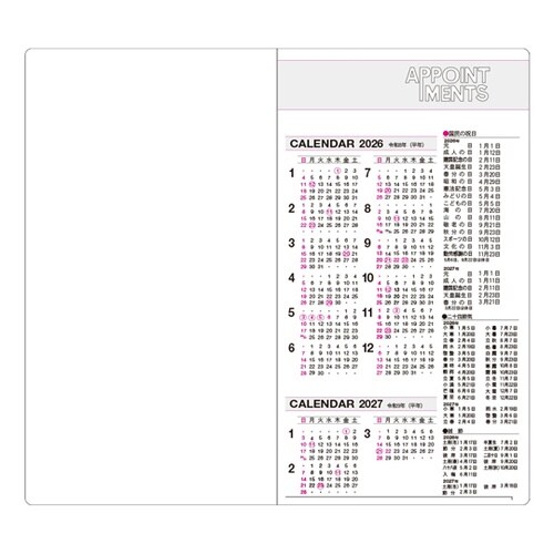 2026 アポイントメント 濃赤 D−6