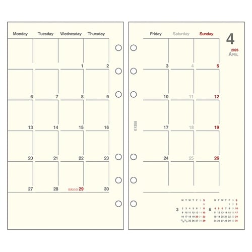 2026 バイブル6リフィル 1Mブロッ