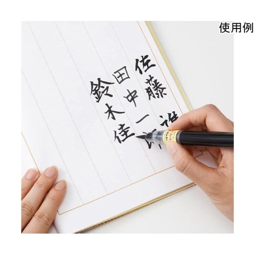 筆ペン ぺんてる筆 和紙用 黒 XFL2