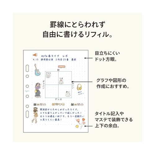 myfa アレンジペーパーリフィル ドッ