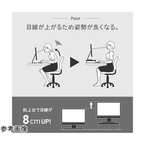 机上台 幅495mm ロータイプ 白 A