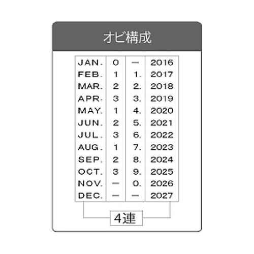 テクノタッチ回転印 西暦4号日付 TK−