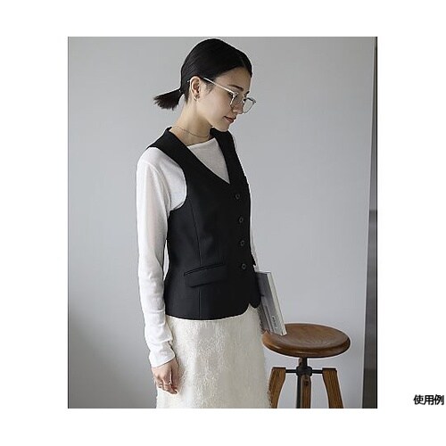 ベスト 5G メランジツイル ブラック