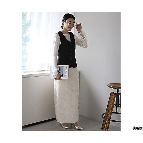 ベスト 15G メランジツイル ブラック