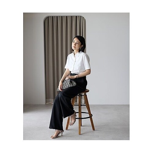 ブラウス 半袖ブラウス 13G シャドー