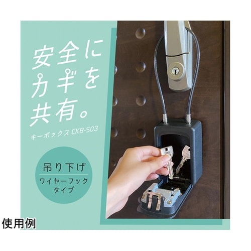 キーボックス ワイヤータイプ ブラック