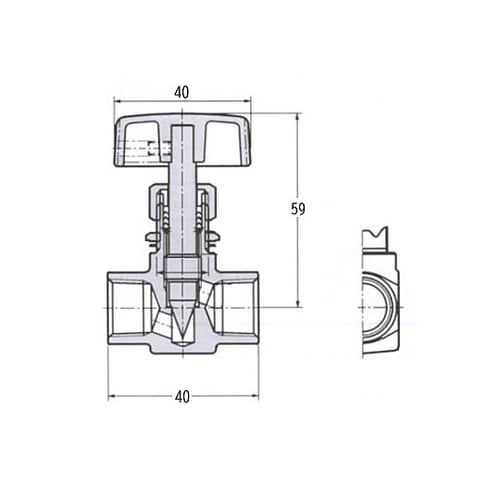 Rc 1/4” ニードルバルブ(ステンレ