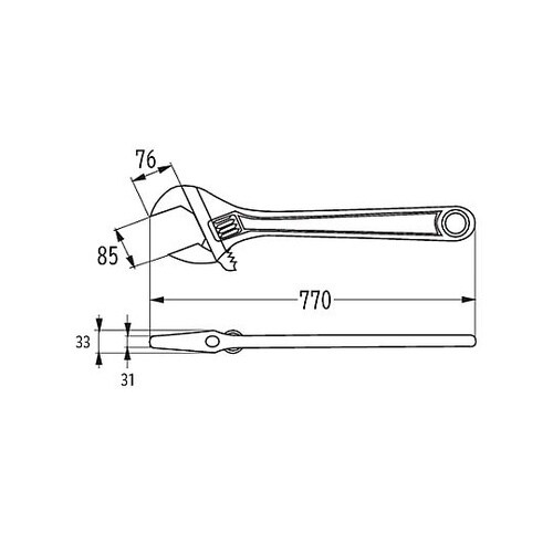 770mm/0−85mm モンキーレンチ
