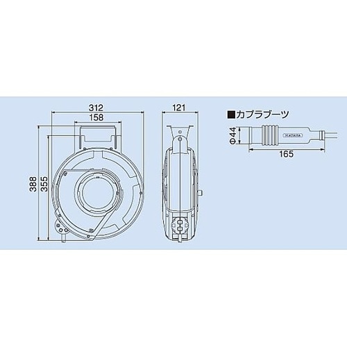 8.5mmx10m エアーホースリール(
