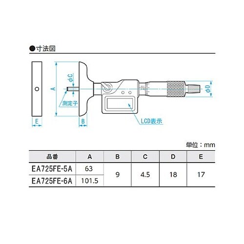 0−25mm/ 63mm デプスマイ