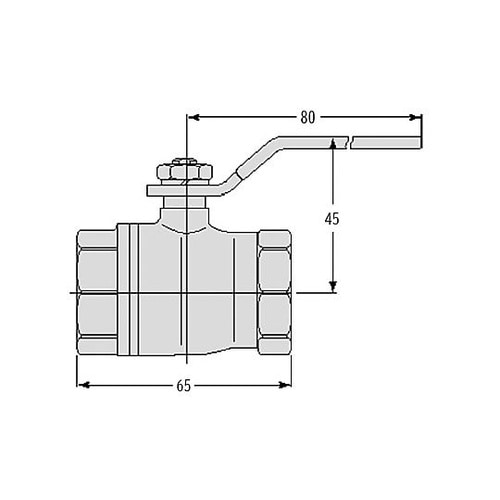 Rc 1/2” ボールバルブ EA47