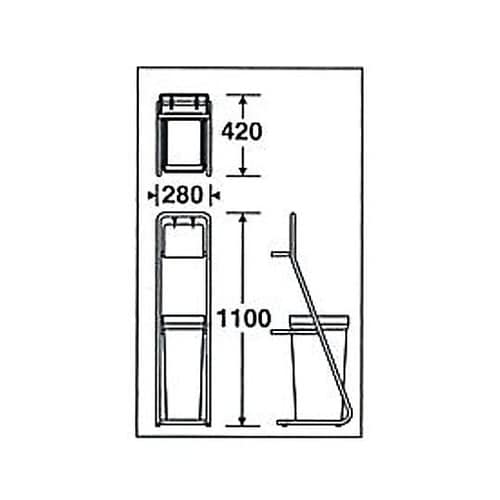 280×420×1100mm 傘袋スタン