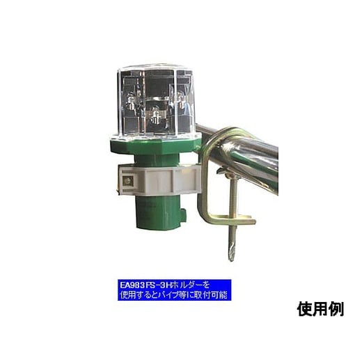 赤色/青色 LED現場点滅灯(ソーラー充