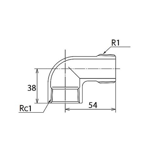 Rc1” x R1” ストリートエルボ(