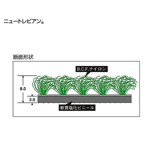 600x 900mm 玄関マット(緑)