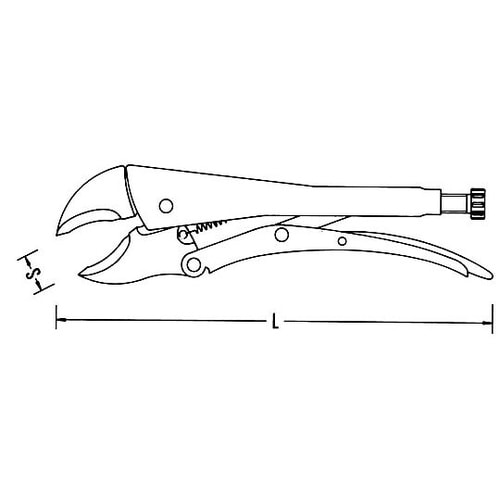 40mm/250mm ロッキングプライヤ