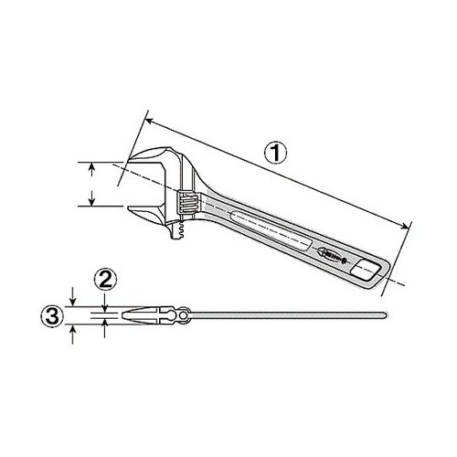 250mm/36mm モンキーレンチ(広