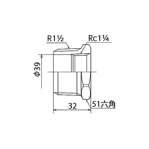 R 1・1/2”xRc1・1/4” ブッ