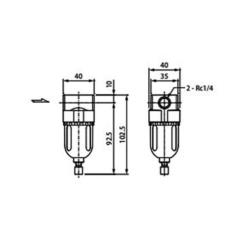 Rc 1/4” エアーフィルター E
