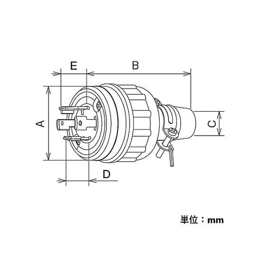 AC250V/30A 引掛プラグ(接地3