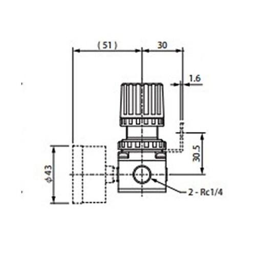 Rc 1/4” エアーレギュレーター E