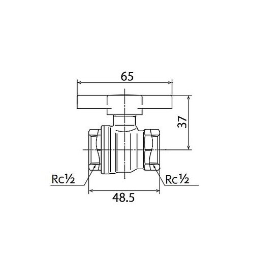 Rc 1/2” ボールバルブ(真鍮製)