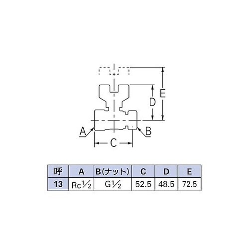 Rc1/2”xG 1/2” ボールバルブ