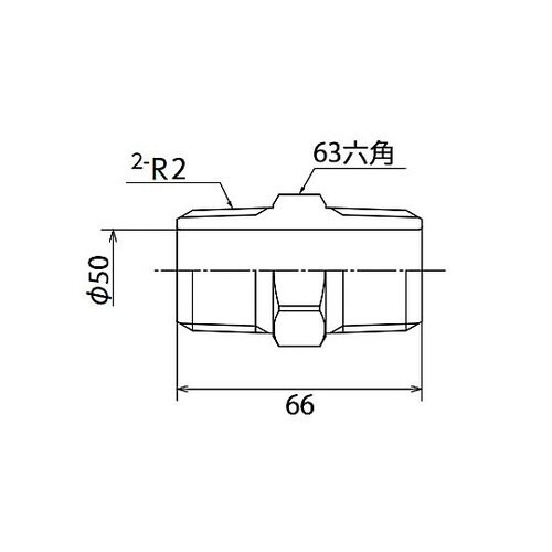 R 2 ” ニップル(ステンレス製)