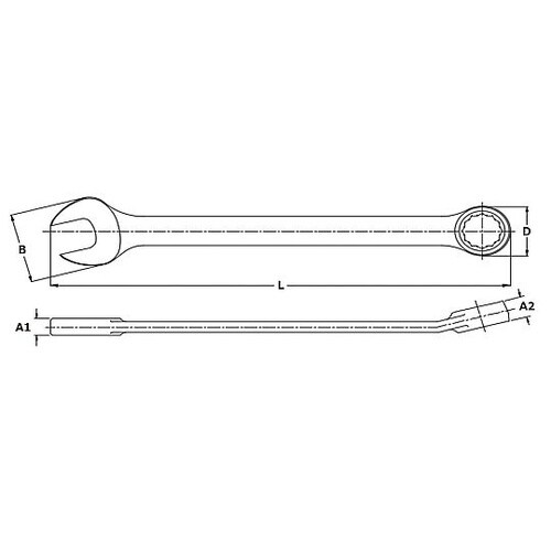 23mm 片目片口スパナ(光沢仕上・ロン