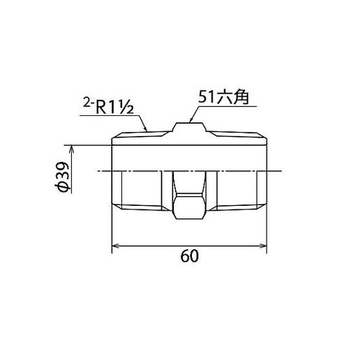 R 1・1/2” ニップル(ステンレス製
