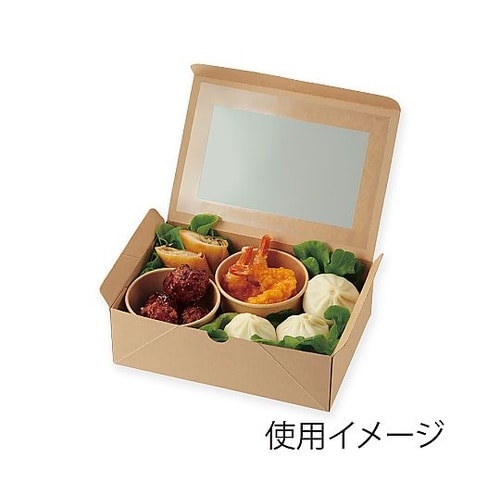 食品箱 ネオクラフト 窓付BOX L ク