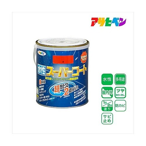 水性スーパーコート1.6L赤