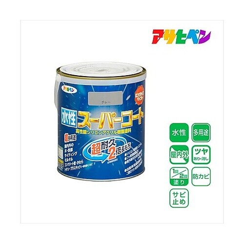 水性スーパーコート1.6Lグレー