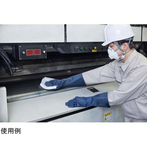 ニトリルゴム製化学防護手袋 厚手ロングタ