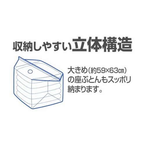 掃除機がなくてもキューブ型圧縮袋 座布団