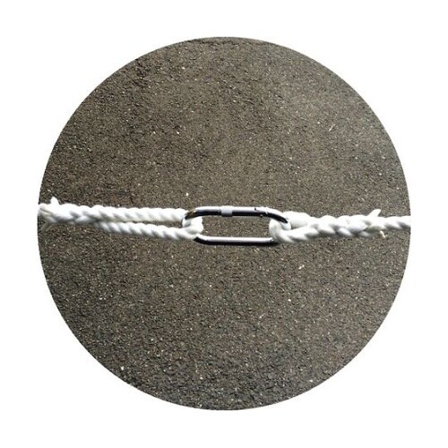 カラビナ付きポリエステルロープ 3つ打タ