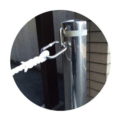 カラビナ付きポリエステルロープ 3つ打タ