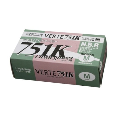 ニトリル使い捨て手袋 ベルテ751K ホ