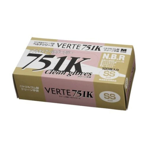 ニトリル使い捨て手袋 ベルテ751K ホ