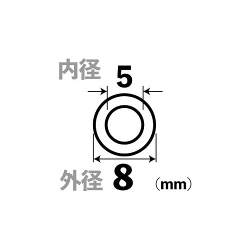 アクリルパイプ 外径8×肉厚1.5mm×