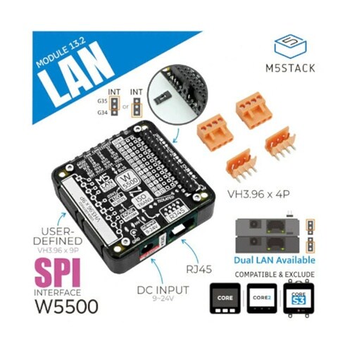 M5Stack用W5500搭載 LANモ