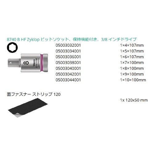 8740 B HF シリーズ 差込角3/