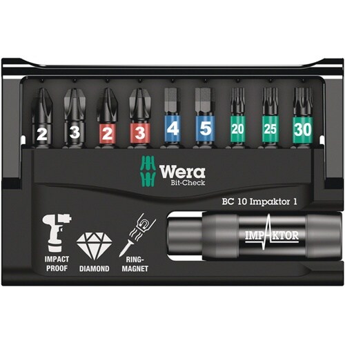 インパクト用ドライバービット 10本組