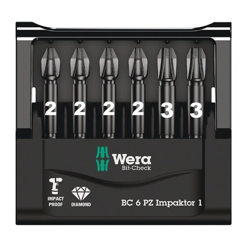 インパクト用 ドライバービット 6点 0