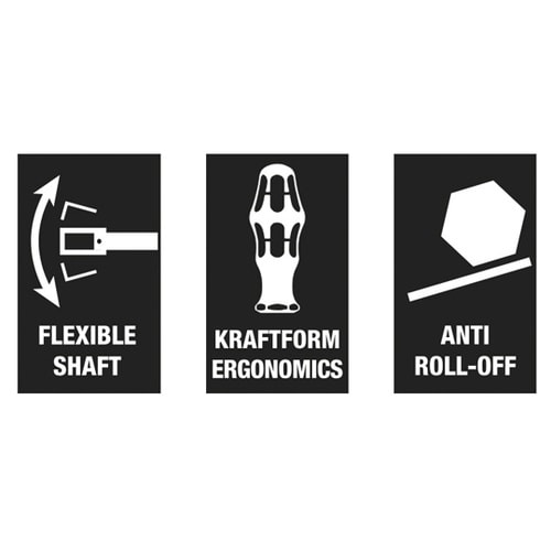 フレキシブル六角ドライバーセット 3本組