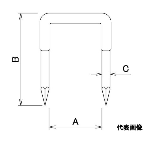 絶縁ステープル 小(1/2) (線径:C